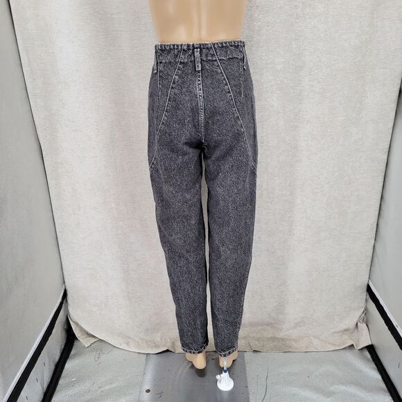 Lee Vintage 80s Black Jeans High Waisted Intricate Seamwork Juniors Size 5 Acid - Picture 10 of 16
